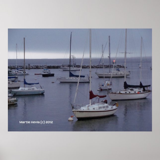 Poster Bateaux de Monterey Bay (Devant)