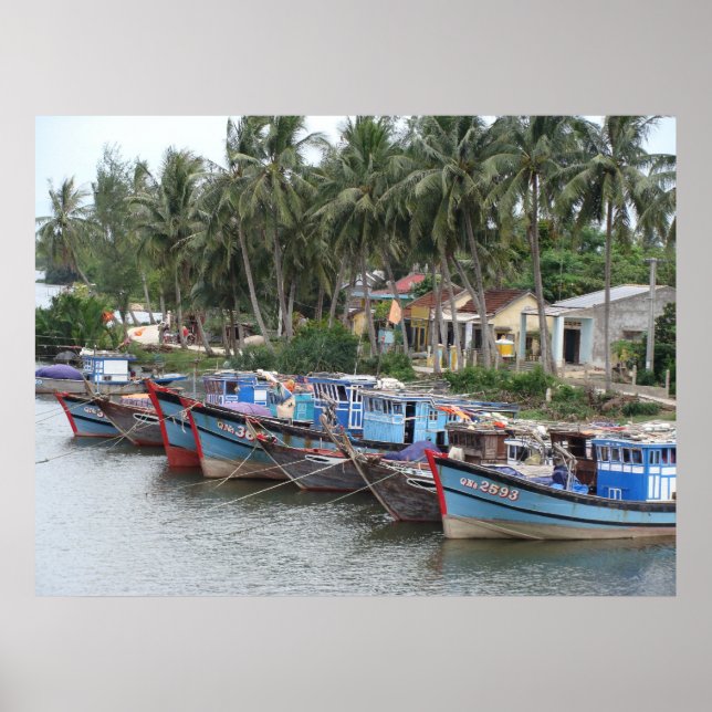 Poster Bateaux de pêche, Hoi An, Vietnam (Devant)