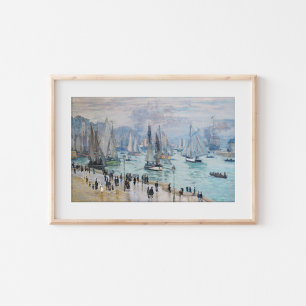 Poster Bateaux de pêche quittant le port   CLAUDE MONET