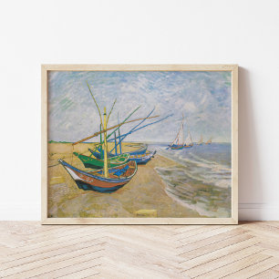 Poster Bateaux de pêche Vincent Van Gogh