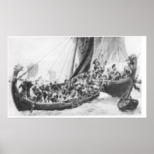 Poster Bateaux de Viking