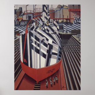 Poster Bateaux Éblouissants Dans l'affiche Drydock 24"x31