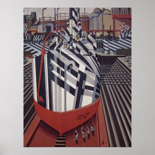 Poster Bateaux Éblouissants Dans l'affiche Drydock 24"x31 (Devant)