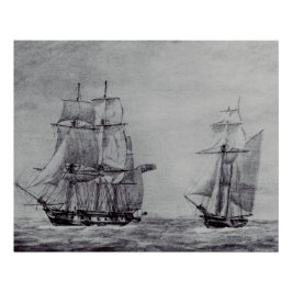 Poster Bateaux Graphiques de l'Océanie Fine Art