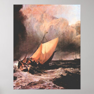 Poster Bateaux néerlandais dans une rafale par Joseph