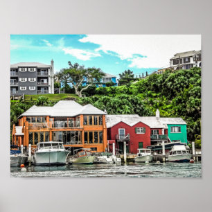Poster Bateaux près de Hamilton, Bermudes