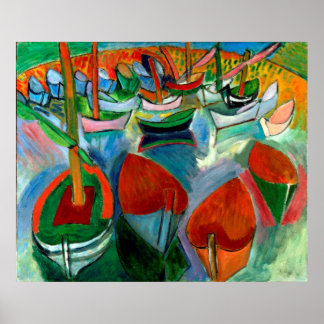 Poster Bateaux Raoul-Dufy à Martigues 1907