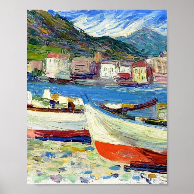Poster Bateaux Rapallo par Vassily Kandinsky (Devant)