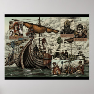 Poster Bateaux viking