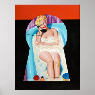 Poster Bath Keyhole Pin Up