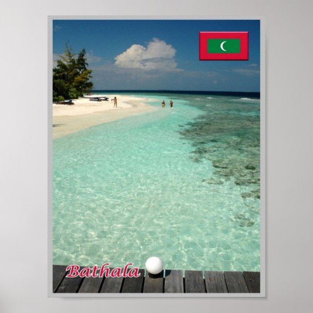 Poster Bathala - Maldives - Panorama - (Devant)