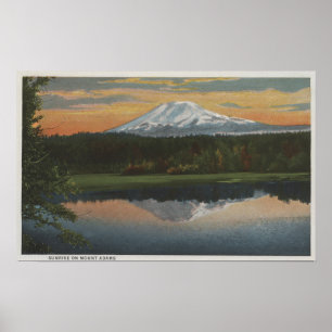 Poster Bâti Adams, Washington - vue de montagne