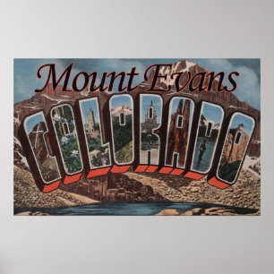 Poster Bâti Evans, le Colorado - grandes scènes de lett
