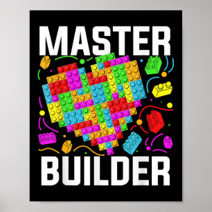 Poster Bâtiment de briques de bloc cardiaque maître