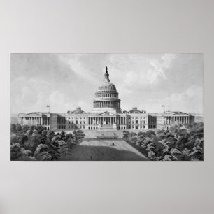 Poster Bâtiment de capitol des USA