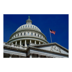 Poster Bâtiment de capitol, Washington, Etats-Unis