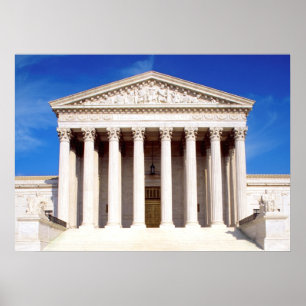 Poster Bâtiment de court suprême des USA, Washington DC