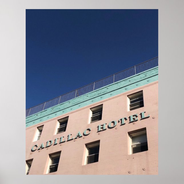POSTER BÂTIMENT DE L'HÔTEL CADILLAC (Devant)