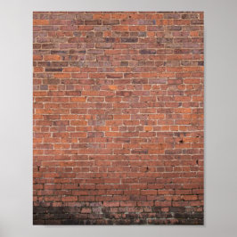 Poster Bâtiment de mur en briques