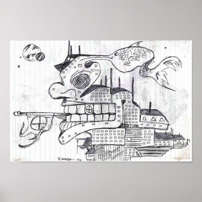 Poster Bâtiment de poissons de guerre (Devant)