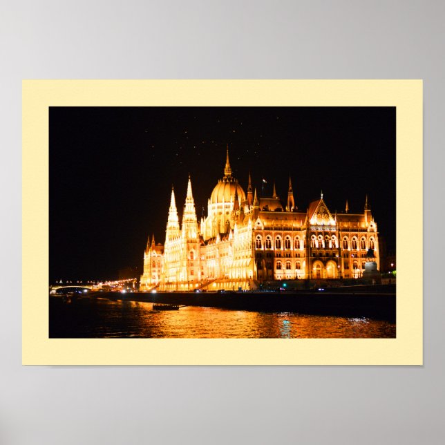 Poster Bâtiment du Parlement à Budapest (Devant)