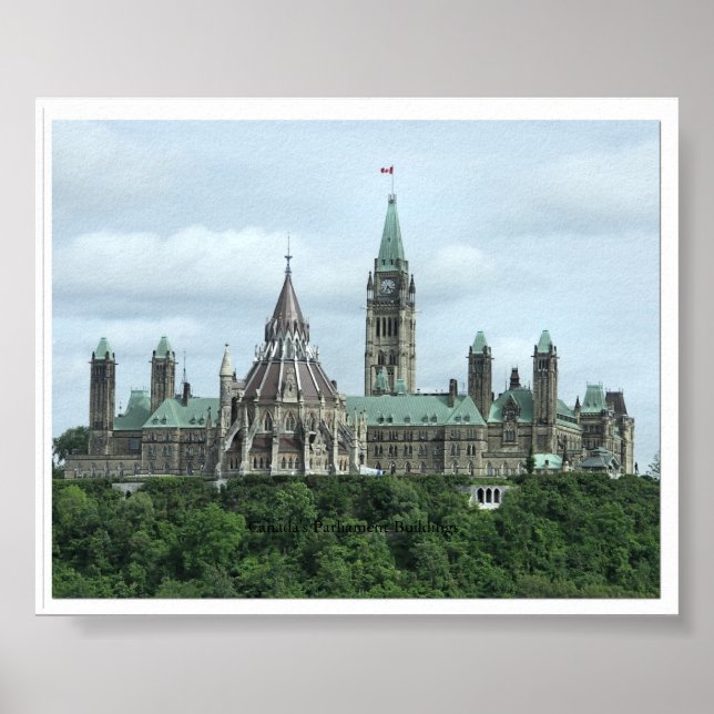 Poster Bâtiments du Parlement du Canada (Devant)