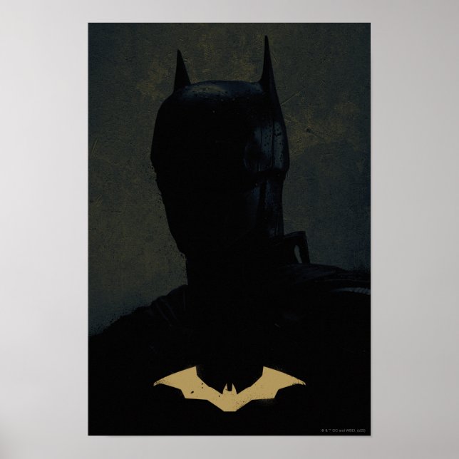 Poster Batman With Golden Bat Symbol (Devant)