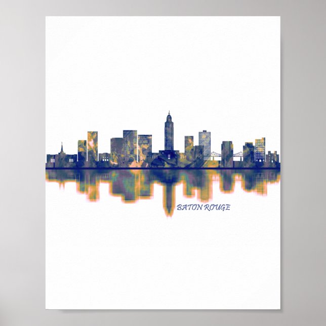 Poster Baton Rouge Skyline (Devant)