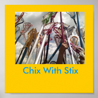 Poster bâtonnets lax, Chix Avec Stix