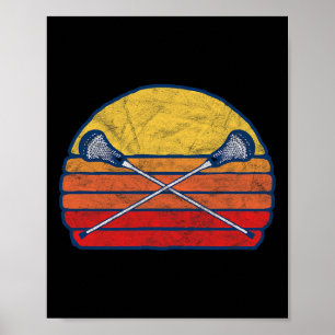 Poster Bâtons de crosse Vintage X croisés Sunset 80s Dist