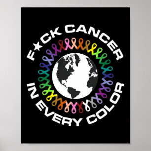 Poster Bats le cancer dans toutes les couleurs Journée mo