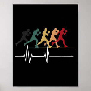Poster Battement de coeur de boxe Boxeur Amateur de boxe