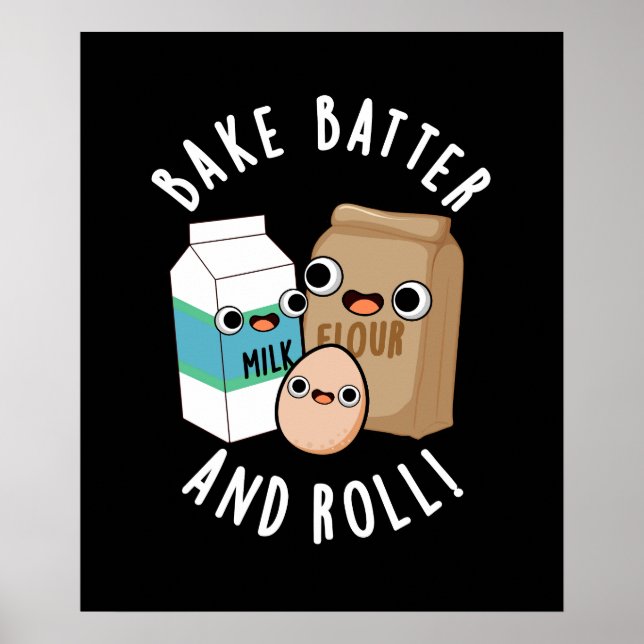 Poster Batterie De Cuisine Et Rouleau Drôle Baking Chanso (Devant)