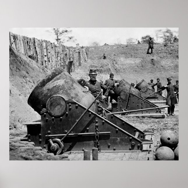 Poster Batterie de mortier de Yorktown, années 1860 (Devant)