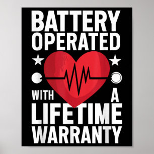 Poster Batterie Opérée Avec Garantie Durée De Vie Coeur A