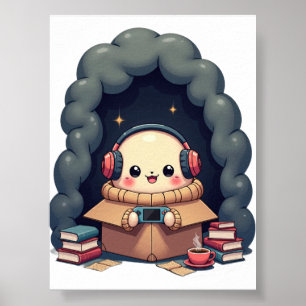 Poster Batterie sociale d'introverti épuisée Vie de perso