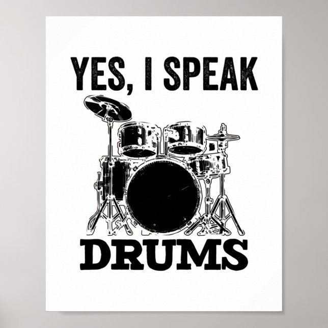 Poster Batteur | Cadeau de tambours à instruments de musi (Devant)