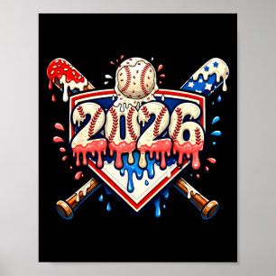 Poster Batteurs de baseball 2026 Drip Glace Pour Garçons 