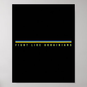 Poster Battez comme les Ukrainiens - Soutenez les guerrie