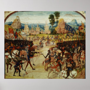 Poster Battle of Poitiers, from Froissart's Chronicle