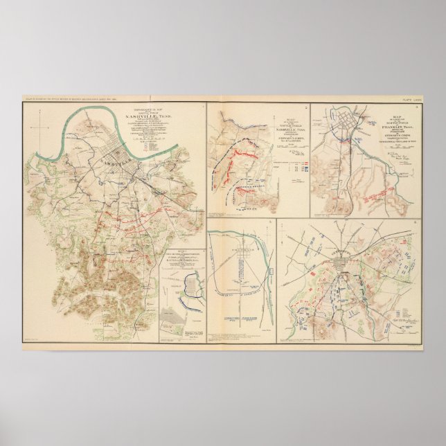 Poster Battlefield, Nashville, Tenn (Devant)
