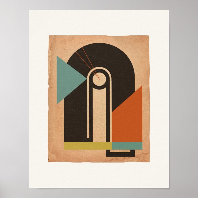 Poster Bauhaus Abstrait #2 (Devant)