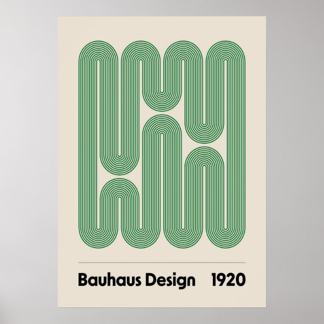 Poster bauhaus, bauhaus design, design moderne, géométriq (Devant)