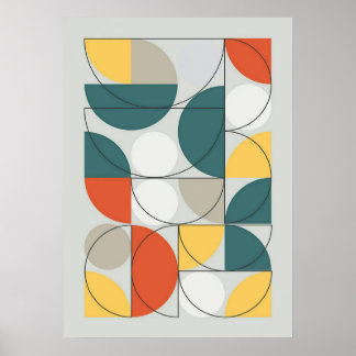 Poster bauhaus, bauhaus design, design moderne, géométriq