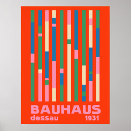 Poster Bauhaus Dessau 1931 Colorful Modernist Abstrait