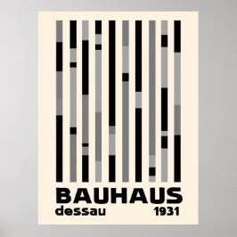 Poster Bauhaus Dessau 1931 Hommage moderniste Crème noire