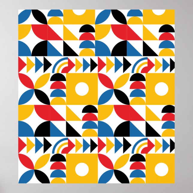 Poster Bauhaus Inspiré Contemporain Mi-Siècle (Devant)