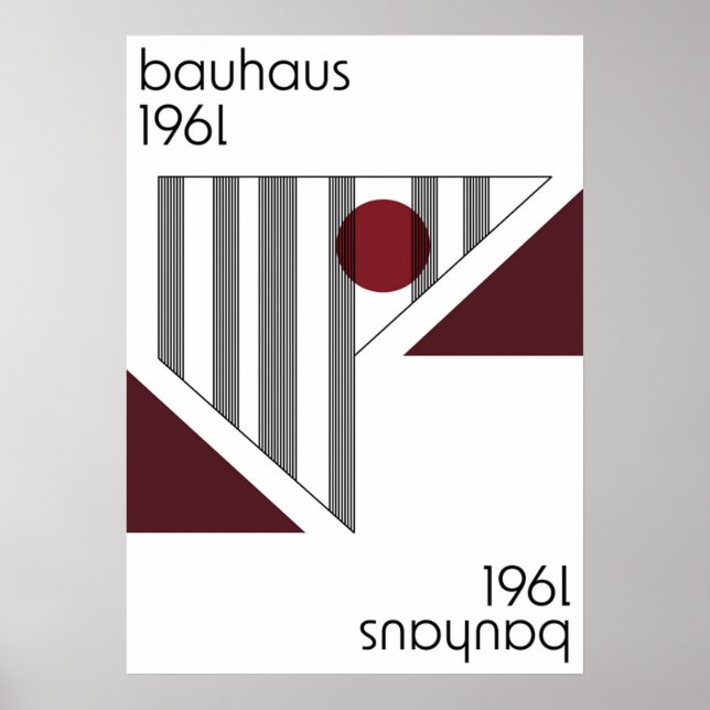 Poster bauhaus, moderniste, minimal, géométrique, abstrai (Devant)