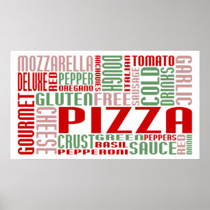 Poster bavardage de pizza