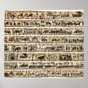 Poster BAYEUX TAPESTRY 1066 Bataille d'Hastings